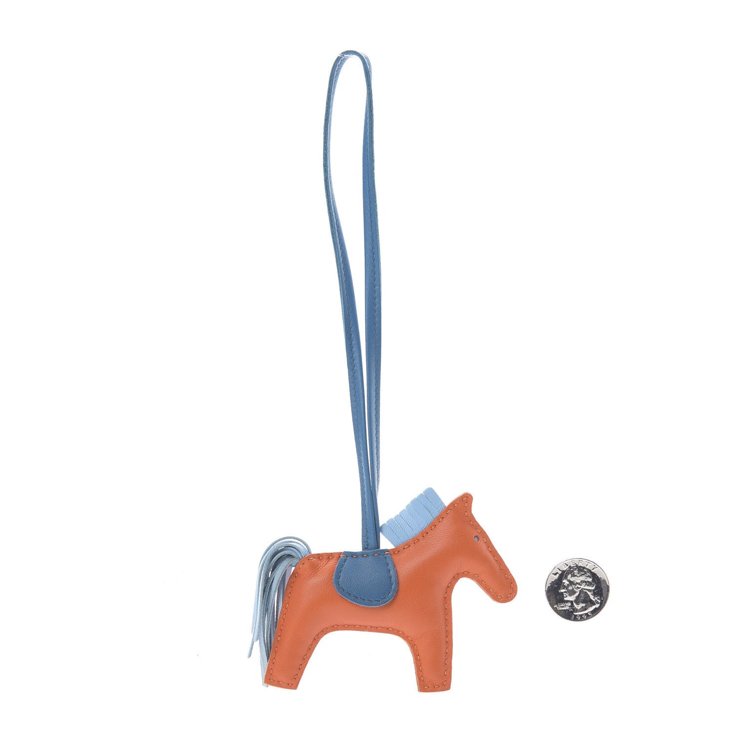 Milo Lambskin Grigri Rodeo Horse Bag Charm PM Feu Celeste Bleu Izmir