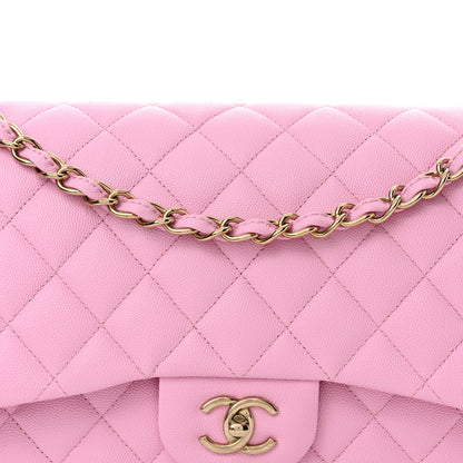 Chanel Caviar Quilted Jumbo Double Flap Pink 8 of 11