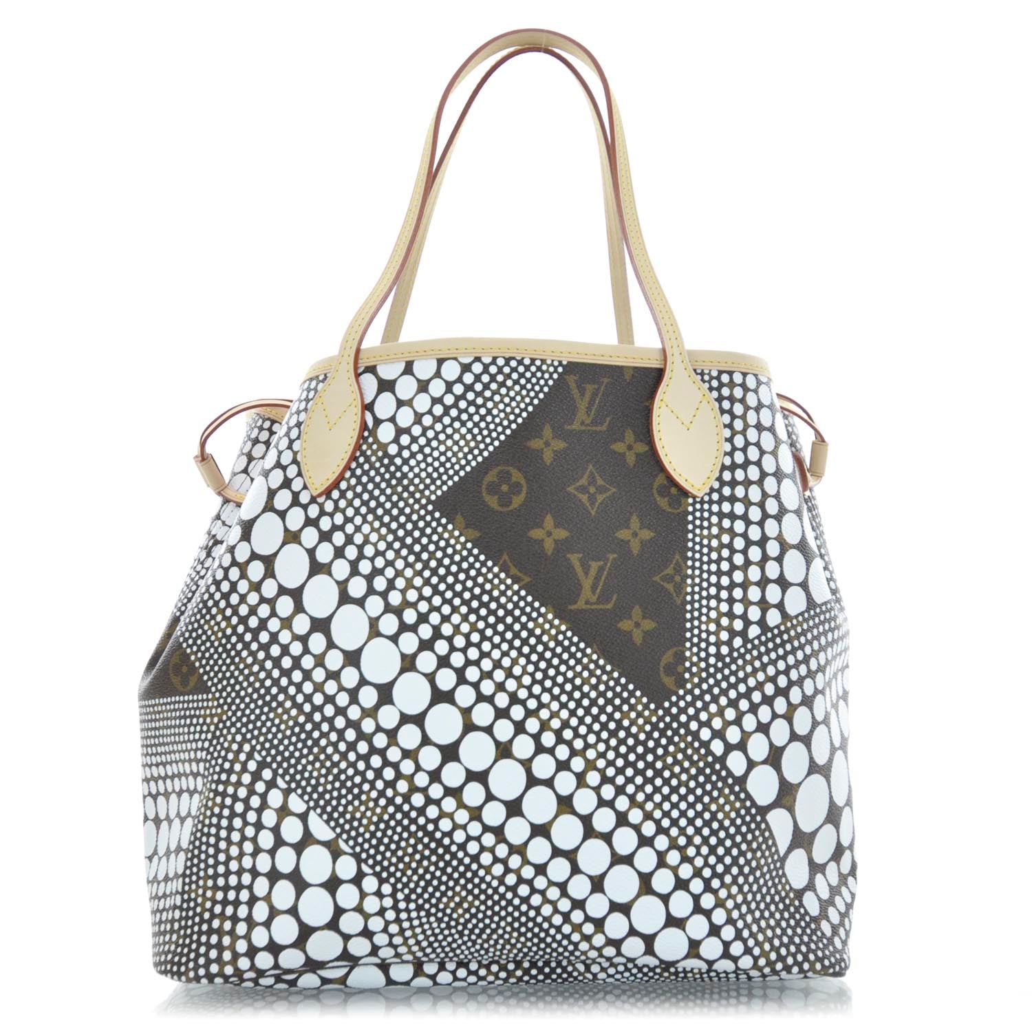 Louis Vuitton Monogram Kusama Waves Neverfull MM White 1 of 10