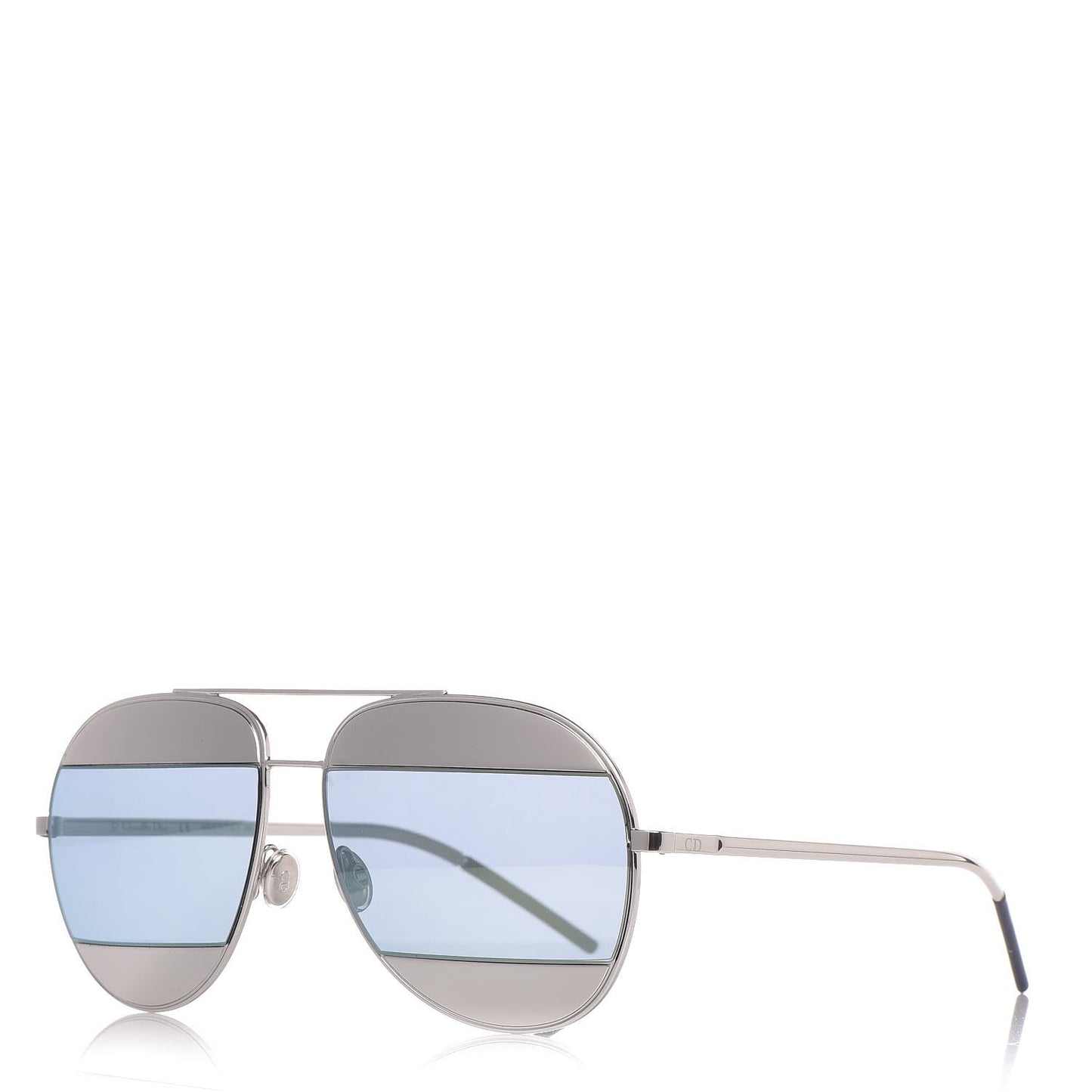 Split 1 Aviator Sunglasses Silver