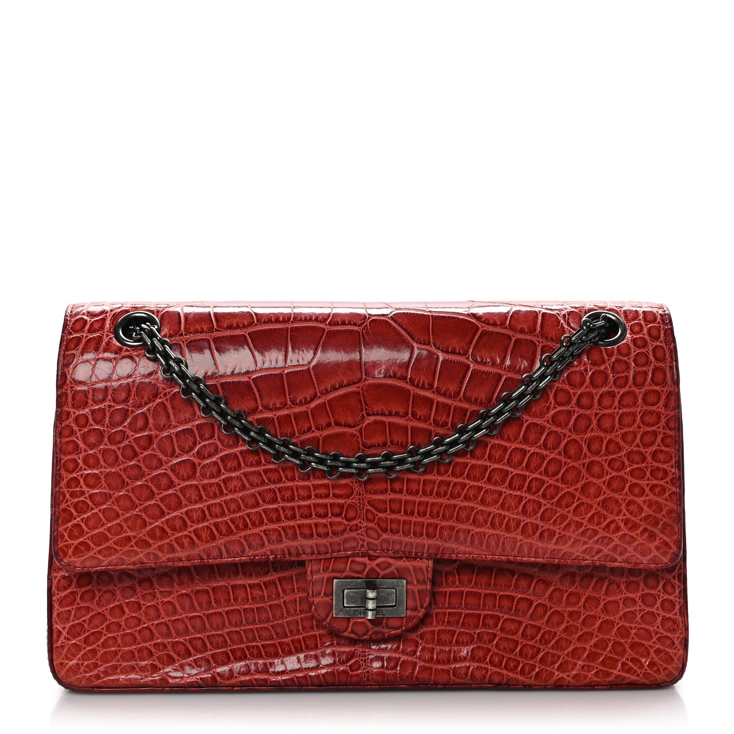 Chanel Crocodile 2.55 Reissue 227 Flap Red 1 of 9