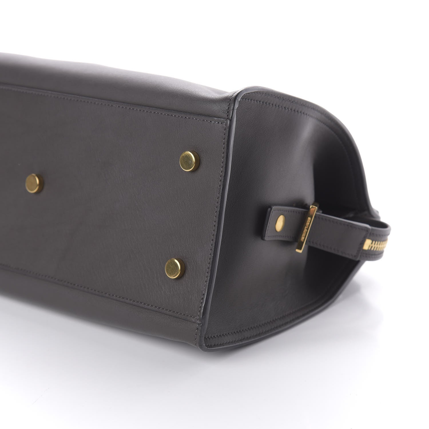 Saint Laurent Smooth Calfskin Small Cabas Monogram Dark Grey 7 of 11