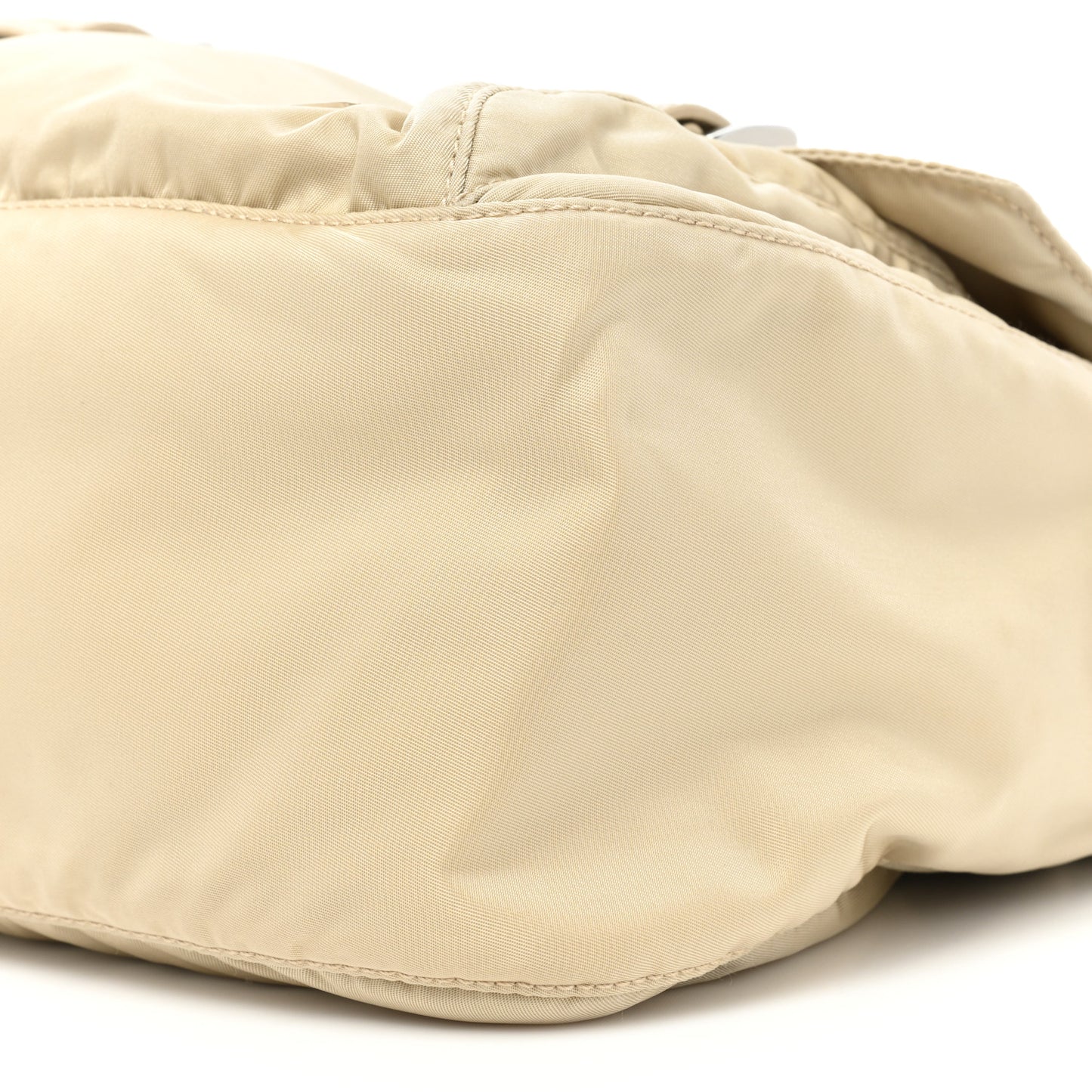 Re-Nylon Vela Saffiano Pocket Single Buckle Messenger Shoulder Bag Deserto