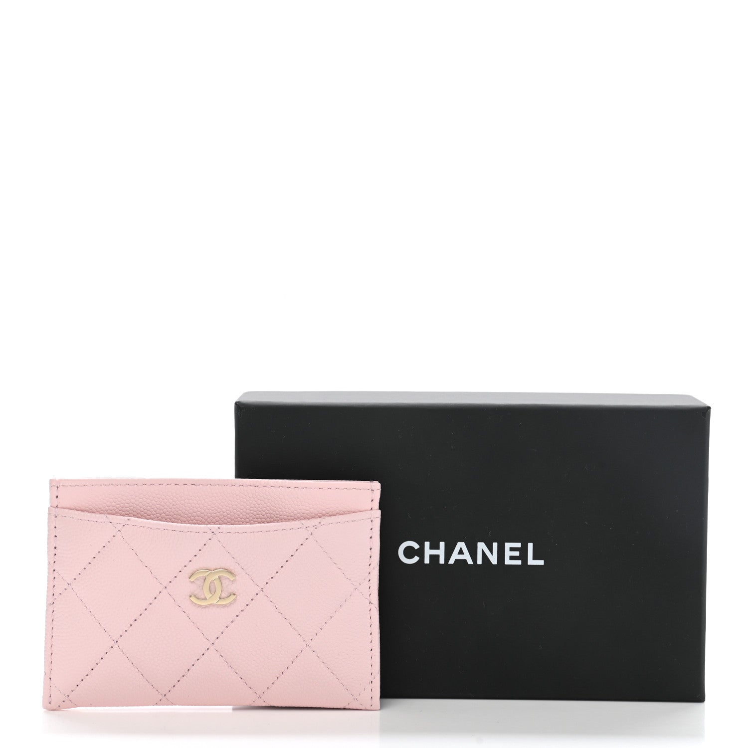 Chanel Caviar Quilted Card Holder Light Pink 9 of 9