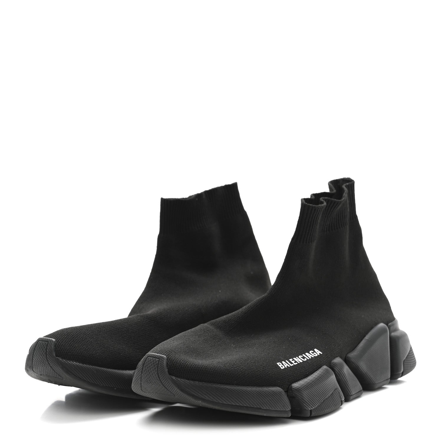 Balenciaga Technical 3D Recycled Knit Womens Speed 2.0 Sneakers 41 Monocolor Black 4 of 10