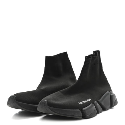 Balenciaga Technical 3D Recycled Knit Womens Speed 2.0 Sneakers 41 Monocolor Black 4 of 10
