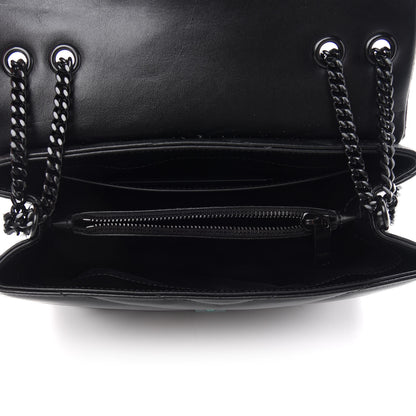 Saint Laurent Calfskin Y Quilted Monogram Small Loulou Chain Satchel Black 5 of 10