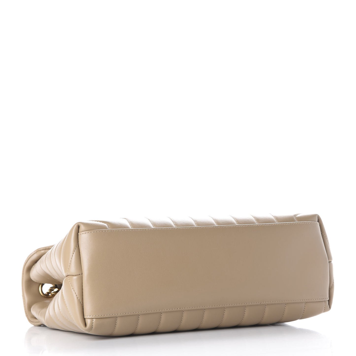 Calfskin Y Quilted Monogram Medium Loulou Chain Satchel Nude Powder