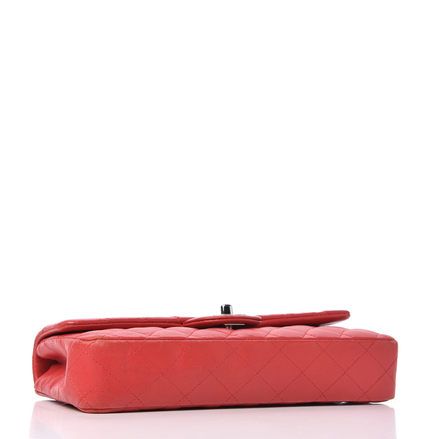 Chanel Lambskin Quilted East West Flap Red 4 of 10