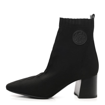 Hermes Knit Calfskin Volver Ankle Boots 40 Black 1 of 7