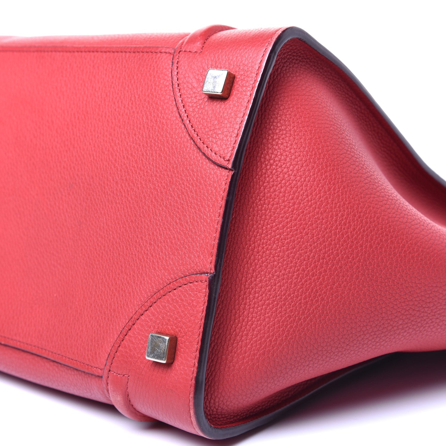 Celine Baby Drummed Calfskin Mini Luggage Red 8 of 11