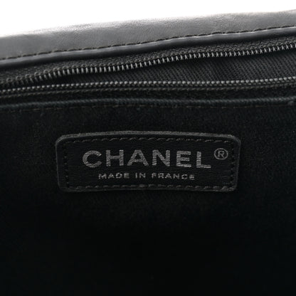 Chanel Grained Calfskin Large Natural Beauty Flap Black 6 of 11