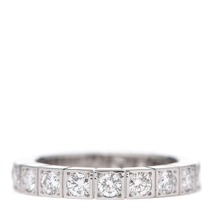 Cartier 18K White Gold Diamond 3mm Lanieres Ring 47 4 1 of 5