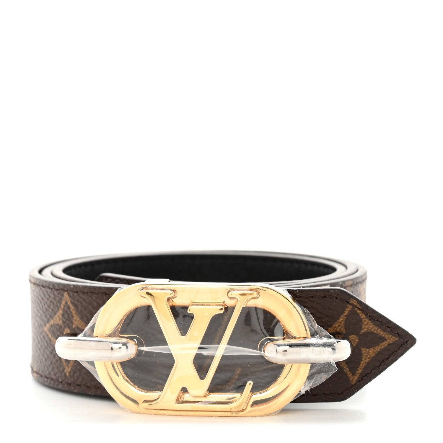 Louis Vuitton Monogram 30mm Everyday LV Chain Belt 80 32 Black 1 of 7