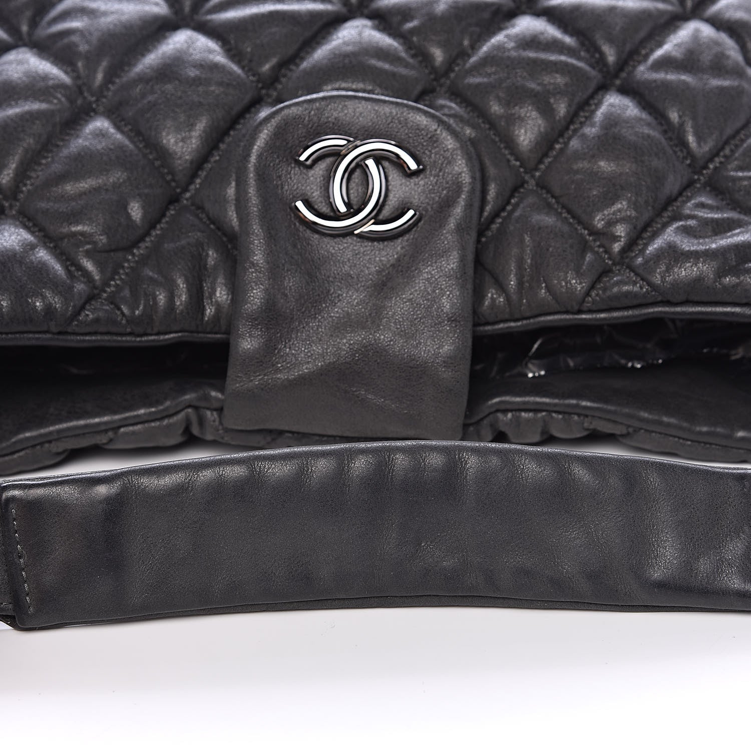 Chanel Calfskin Bubble Quilt Hobo Grey 12 of 14