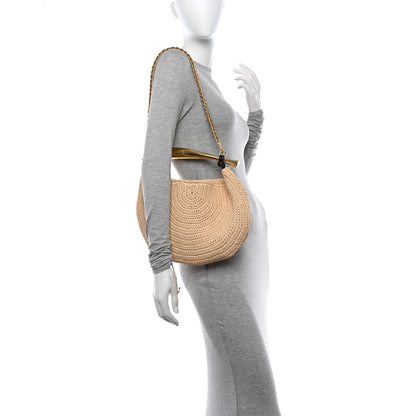 Bottega Veneta Raffia Crochet Sardine With Chain Bag Natural Fondant 2 of 12