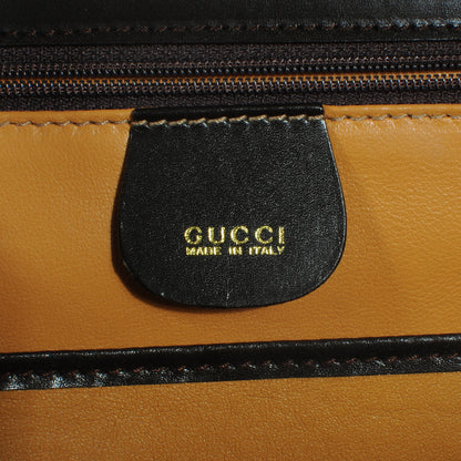 Gucci Leather Bamboo Top Handle Bag Black 5 of 7