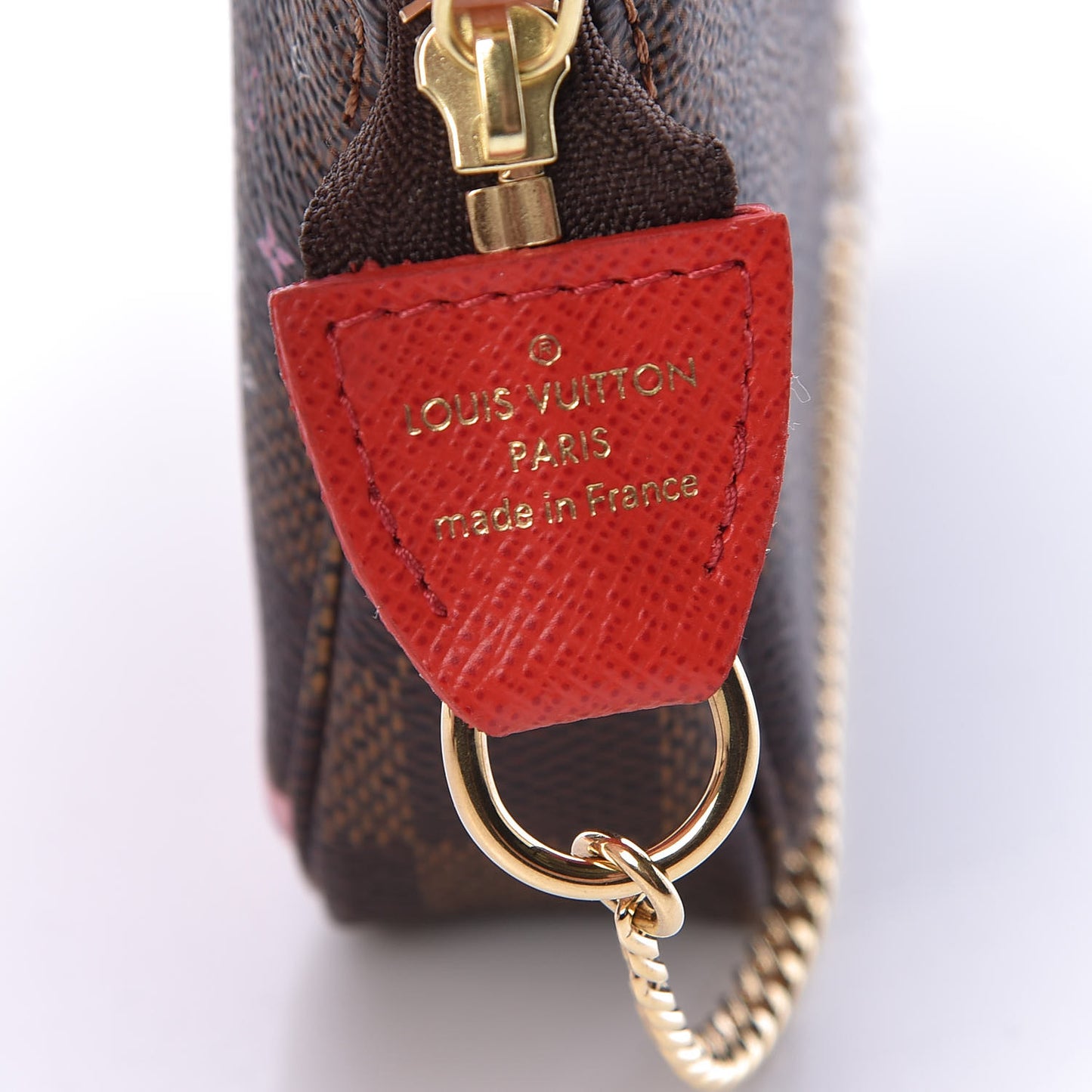 Damier Ebene 2019 Christmas Animation Mini Pochette Accessories Red