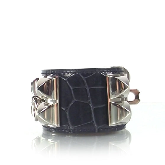 Collier de Chien CDC Bracelet Crocodile Navy