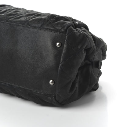 Chanel Iridescent Calfskin Chic Quilt Bowling Bag Black 7 of 12