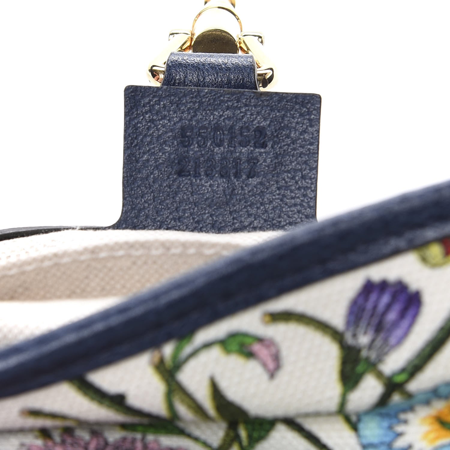 Gucci Canvas Flora Medium Jackie Hobo Blue Agata 7 of 10