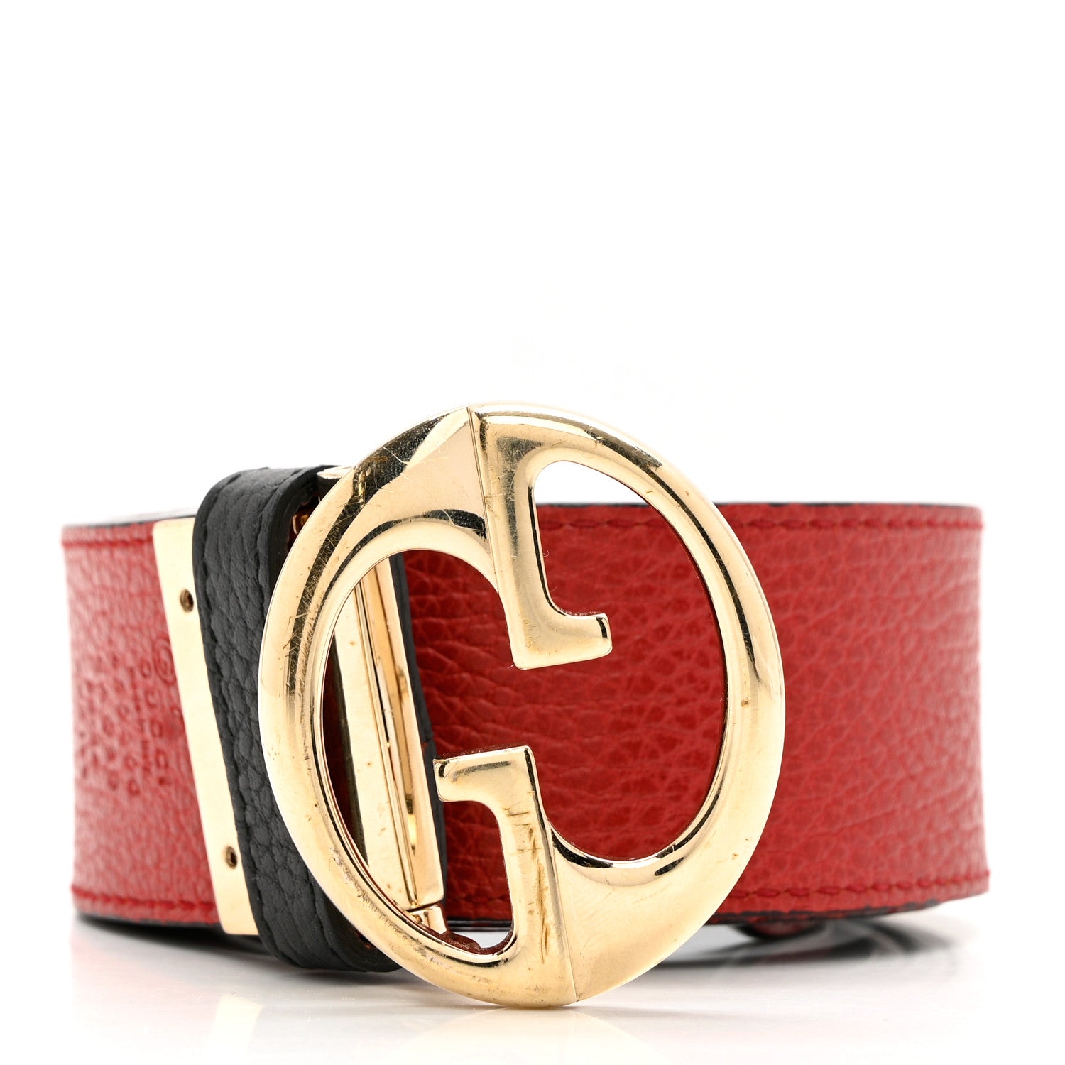 Gucci Calfskin 1973 Reversible Belt 90 36 Black Red 2 of 7