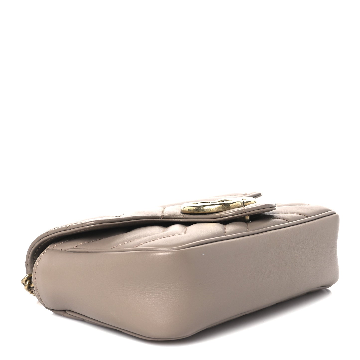 Calfskin Matelasse Super Mini GG Marmont Shoulder Bag Porcelain Rose