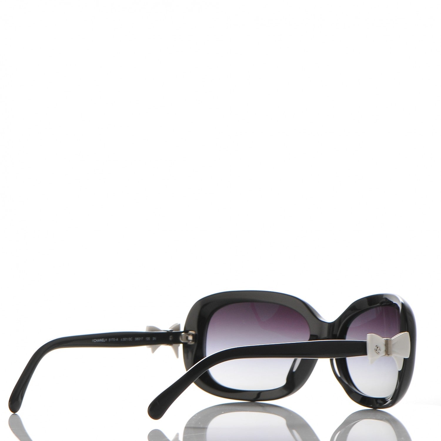 Chanel CC Bow Sunglasses 5170 Black 4 of 9