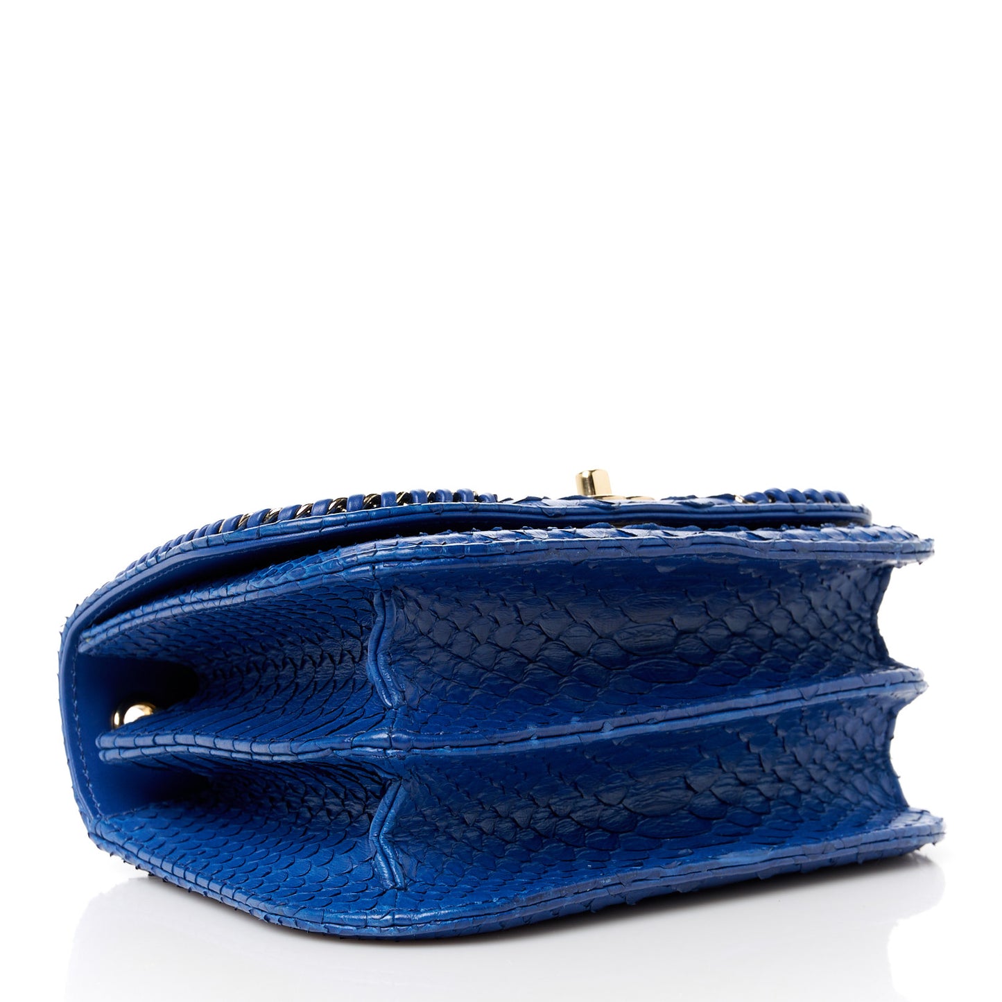 Snakeskin Small Braided Chic Flap Blue