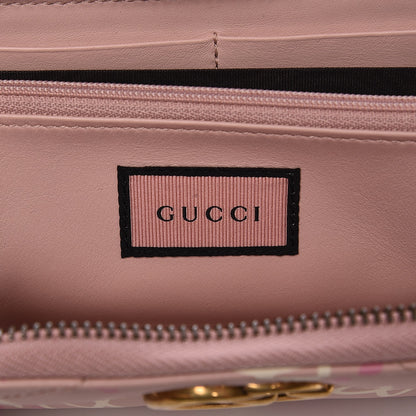 Gucci Calfskin Matelasse GucciGhost GG Marmont Zip Around Wallet Perfect Pink Rosa Ivory 6 of 8
