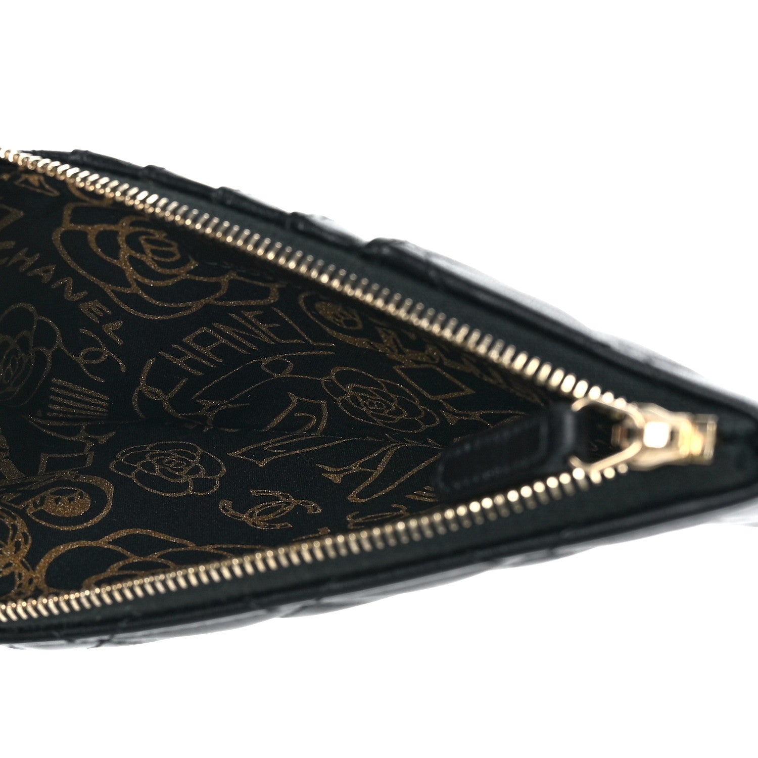 Chanel Lambskin Quilted Egyptian Amulet Classic Flat Wallet Pouch Black 5 of 10