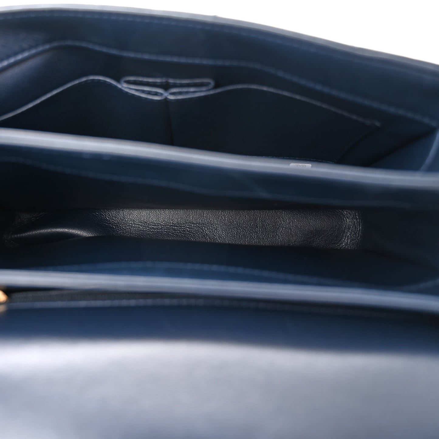 Lambskin Quilted Small Trendy CC Top Handle Flap Navy