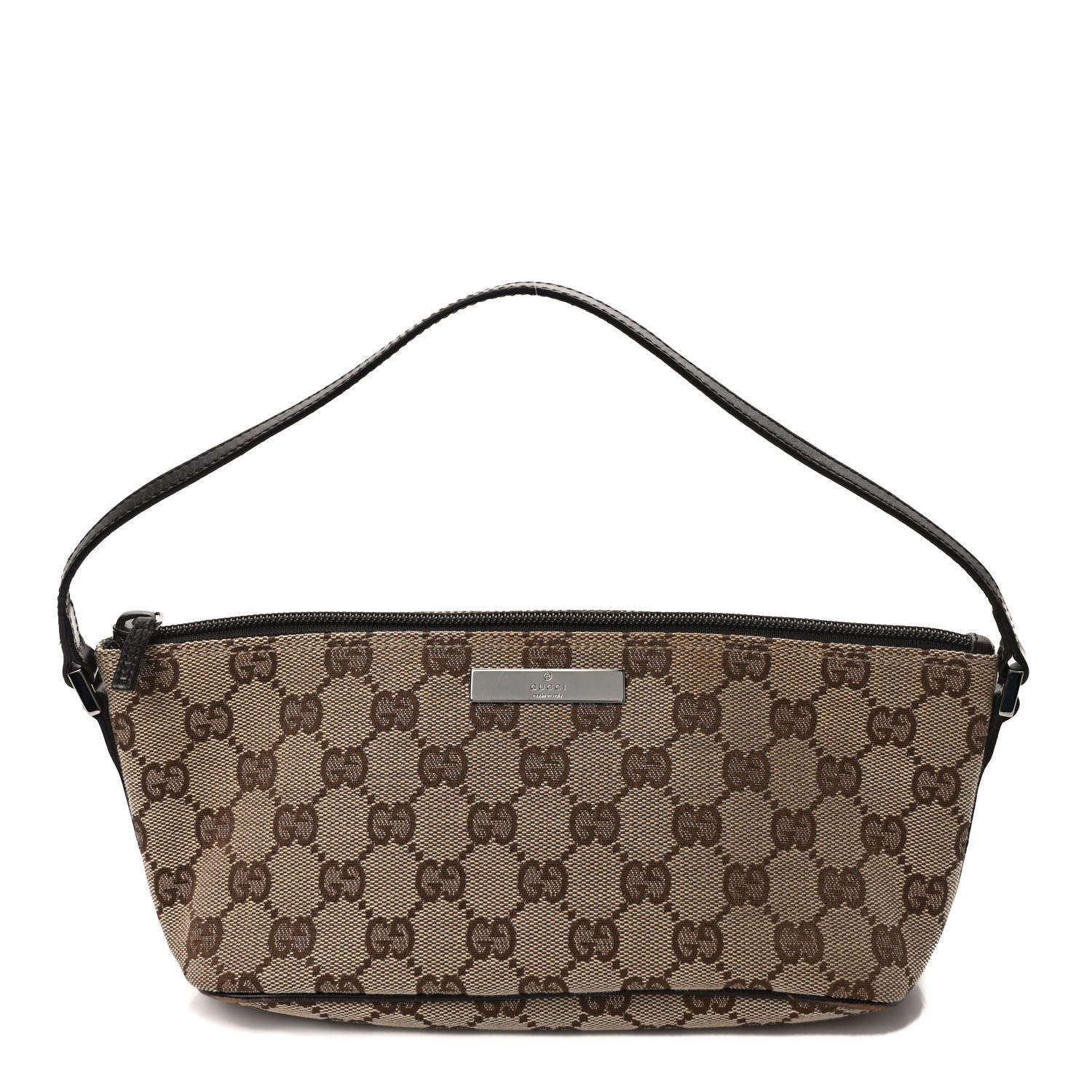 Gucci Monogram Boat Pochette Brown 1 of 11