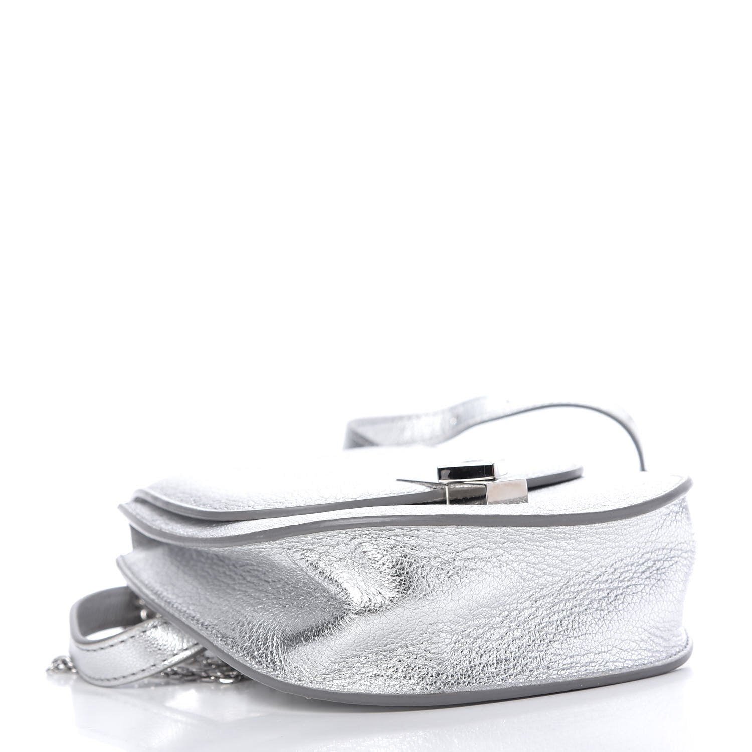 MCM Metallic Calfskin Milano Belt Bag Silver 4 of 10