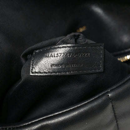 Saint Laurent Lambskin Quilted Small Loulou Puffer Monogram Chain Satchel Black 7 of 11