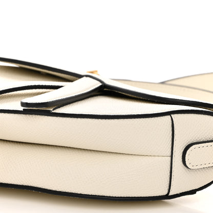 Christian Dior Grained Calfskin Mini Saddle Bag With Strap White 9 of 9