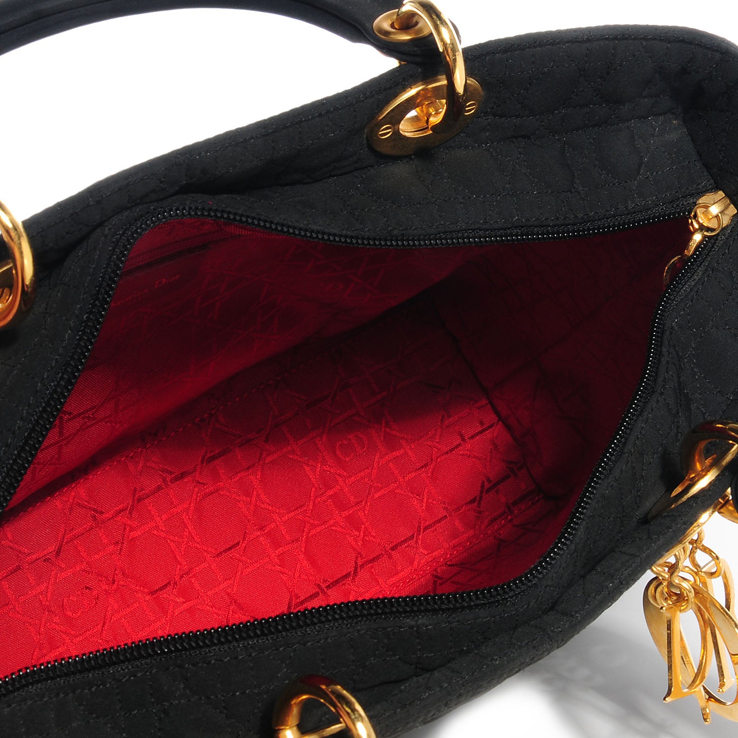 Christian Dior Nylon Cannage Large Lady Dior Black 5 of 8