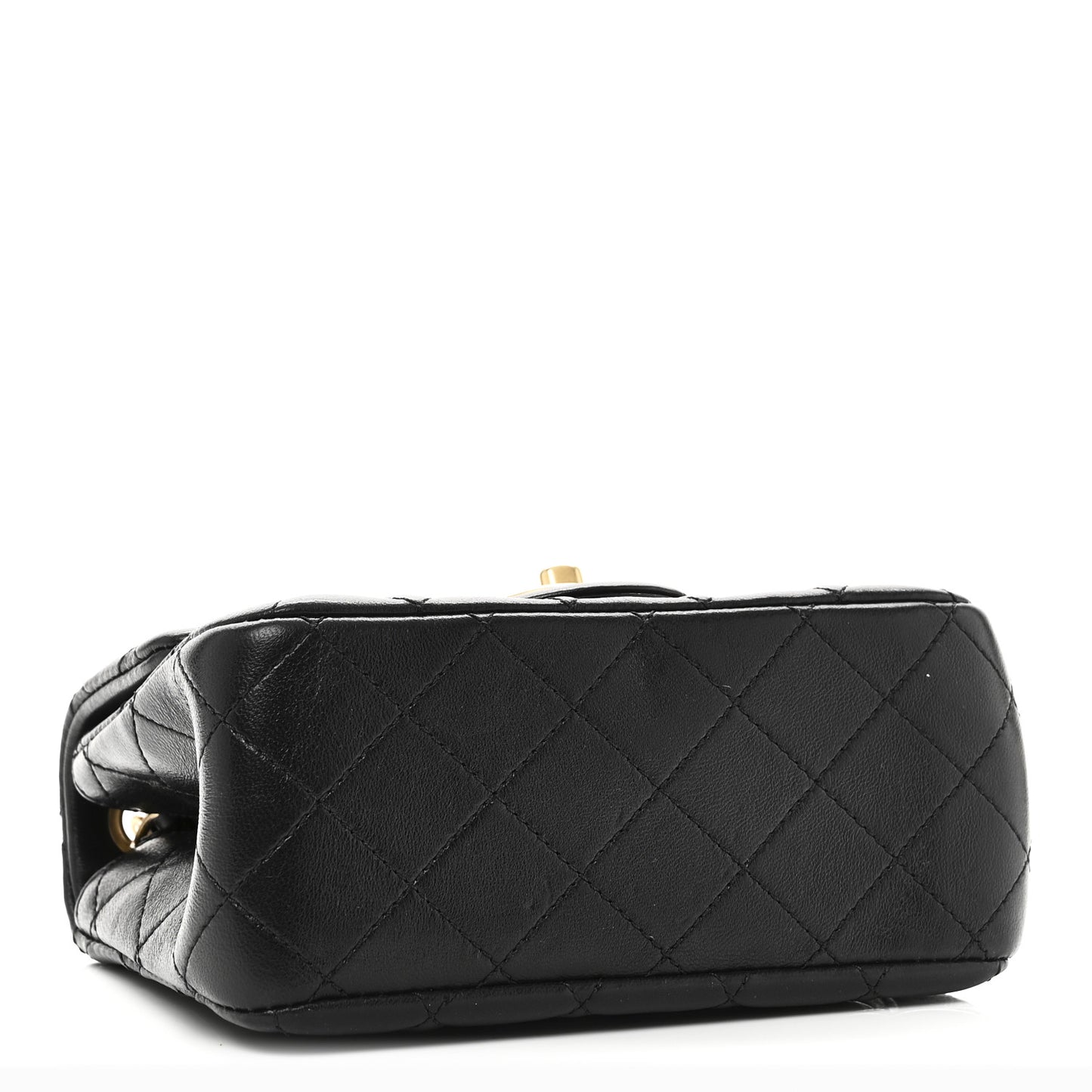 Lambskin Quilted Mini CC Crush Flap Black