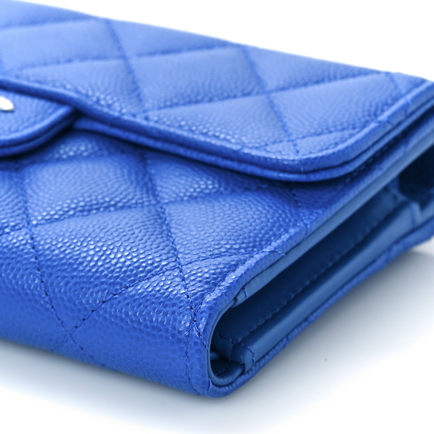 Chanel Caviar Quilted Medium Flap Wallet Blue 8 of 9
