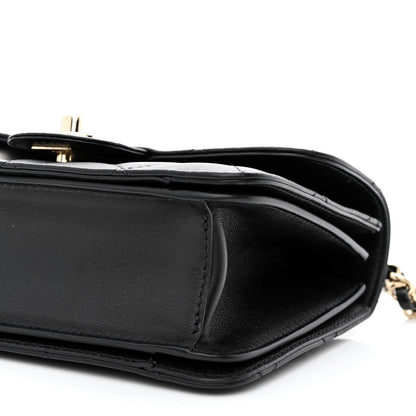 Chanel Calfskin Quilted Small Top Handle Flap Black 10 of 12