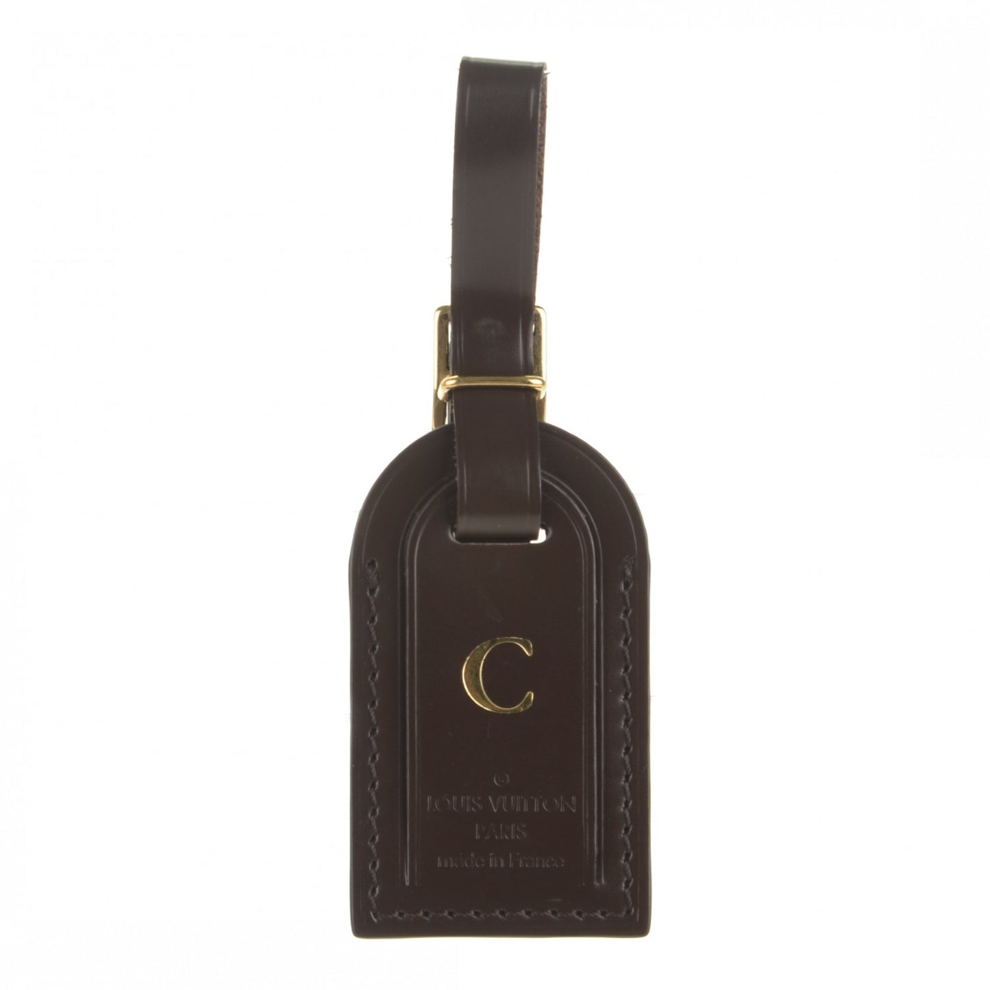 Calfskin Luggage Tag Ebene