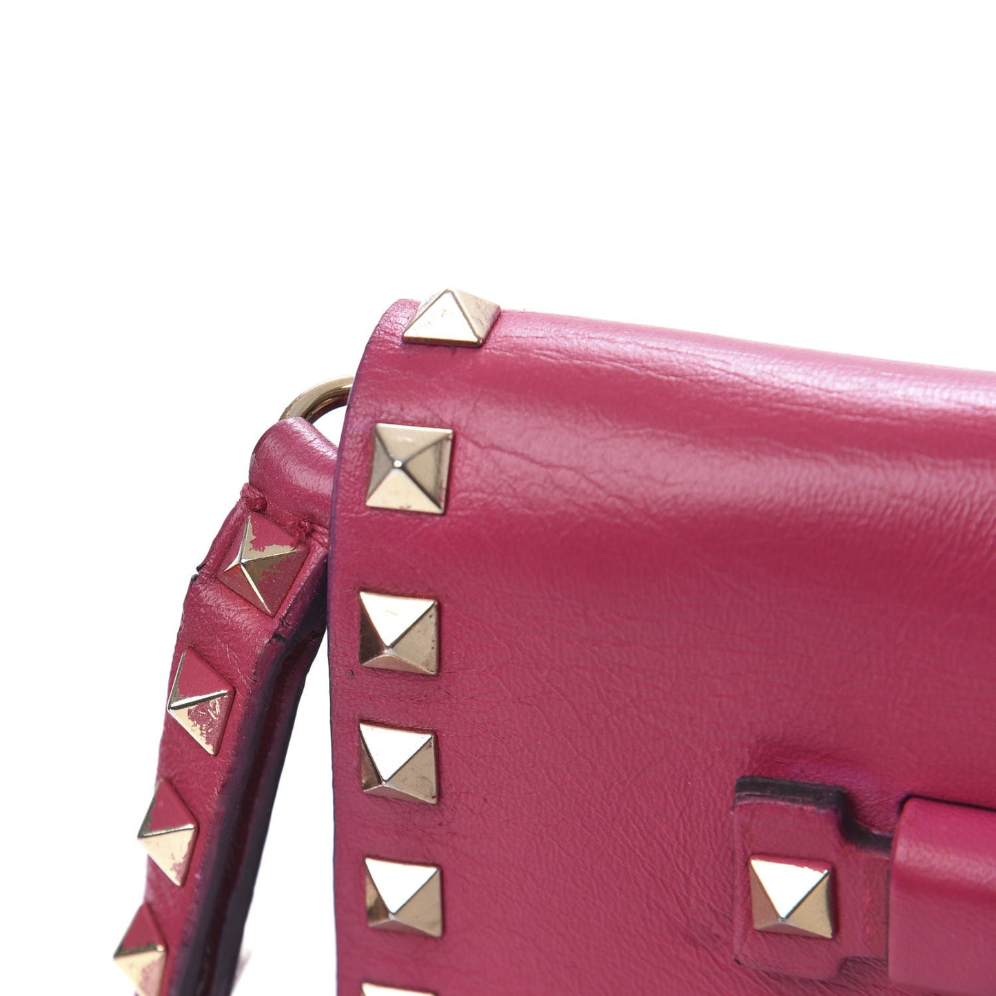 Nappa Rockstud Wristlet Clutch Cyclamin