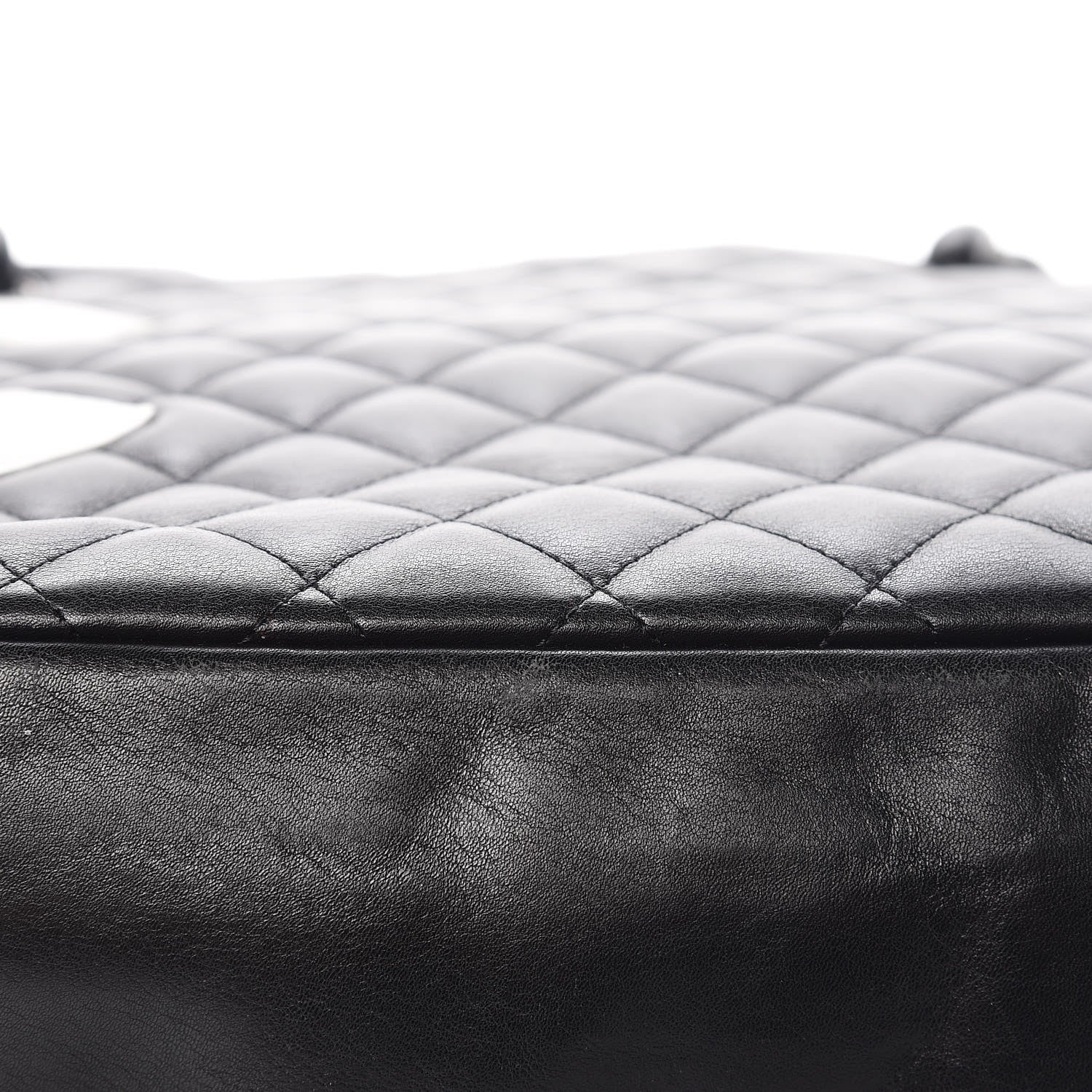 Chanel Calfskin Quilted Large Cambon Tote Black White 12 of 18