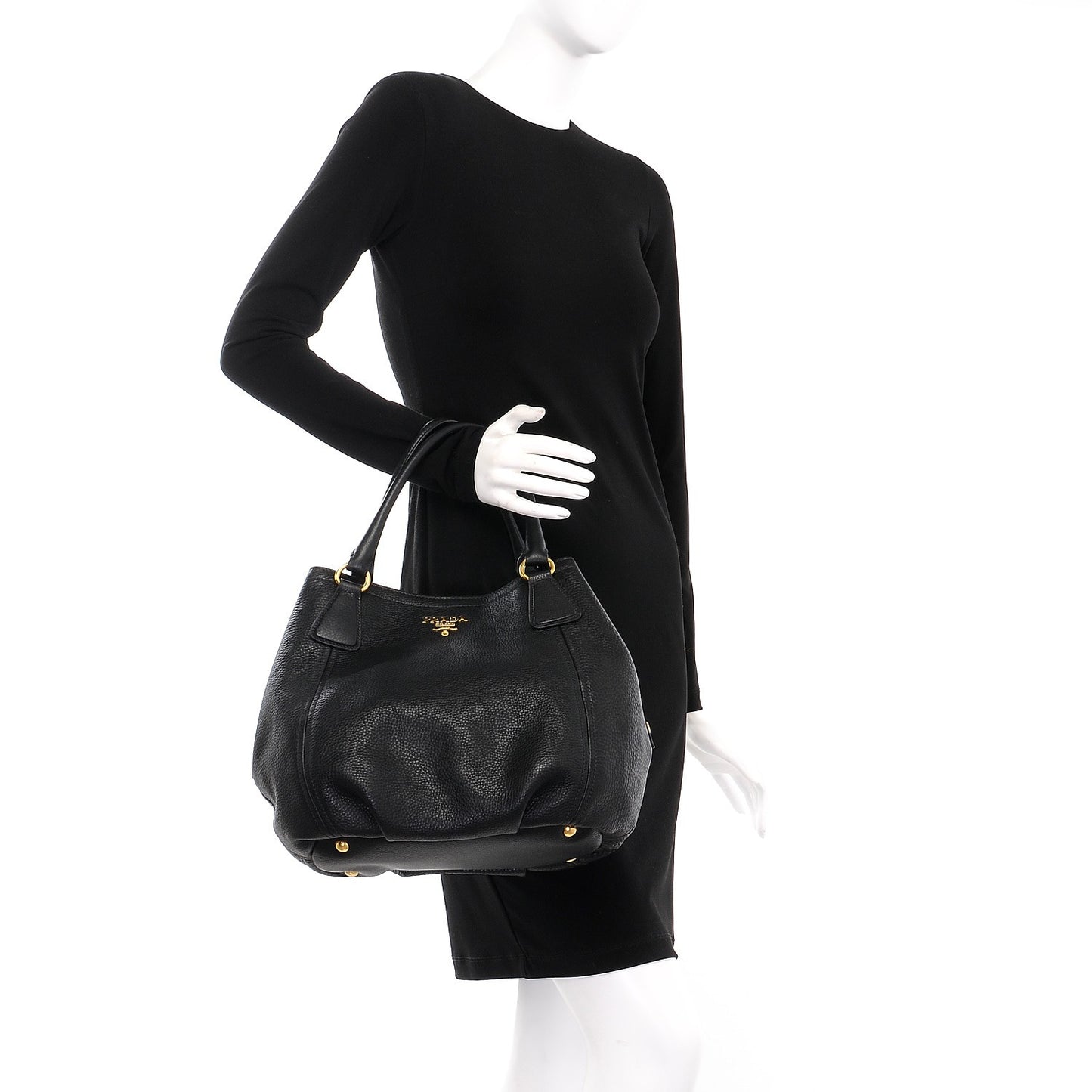 Vitello Daino Tote Nero Black