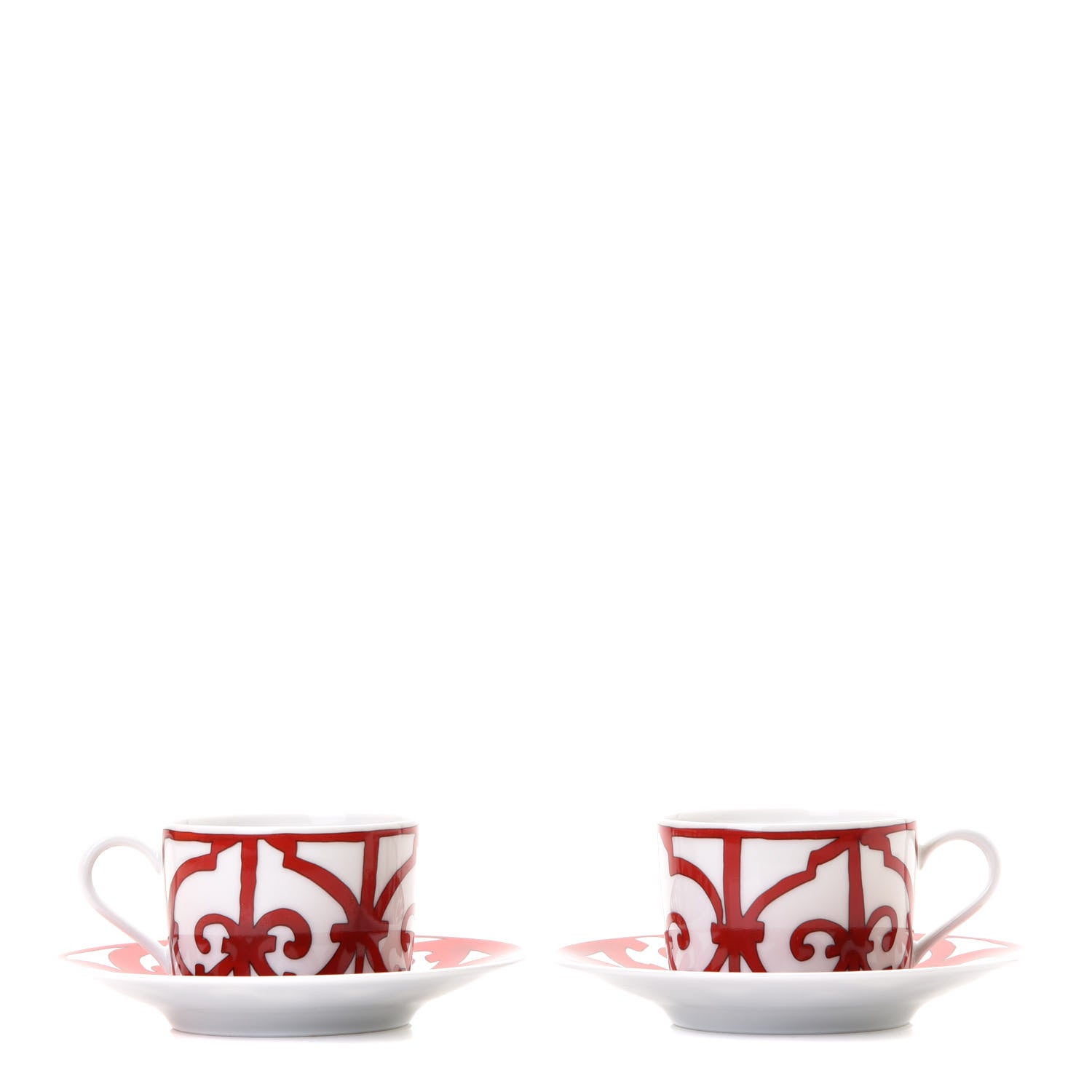 Hermes Porcelain Balcon du Guadalquivir Tea Cup and Saucer Set of 2 1 of 6