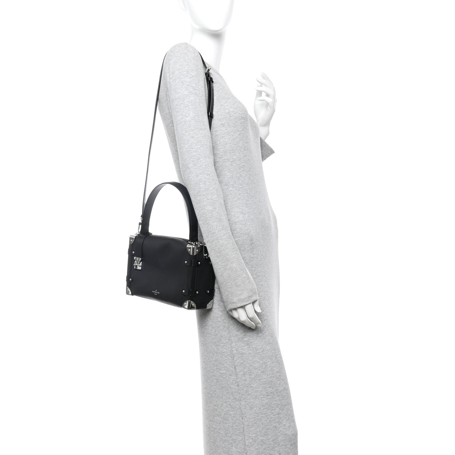 Louis Vuitton Calfskin Side Trunk MM Black 2 of 10