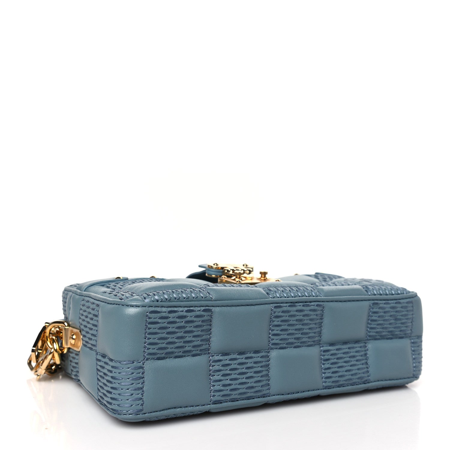 Louis Vuitton Lambskin Damier Quilt Troca PM Glacier 4 of 8