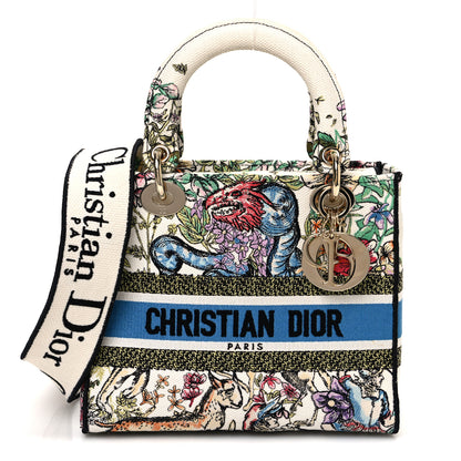 Christian Dior Canvas D-Constellation Embroidered Medium Lady D-Lite Latte Multicolor 1 of 11