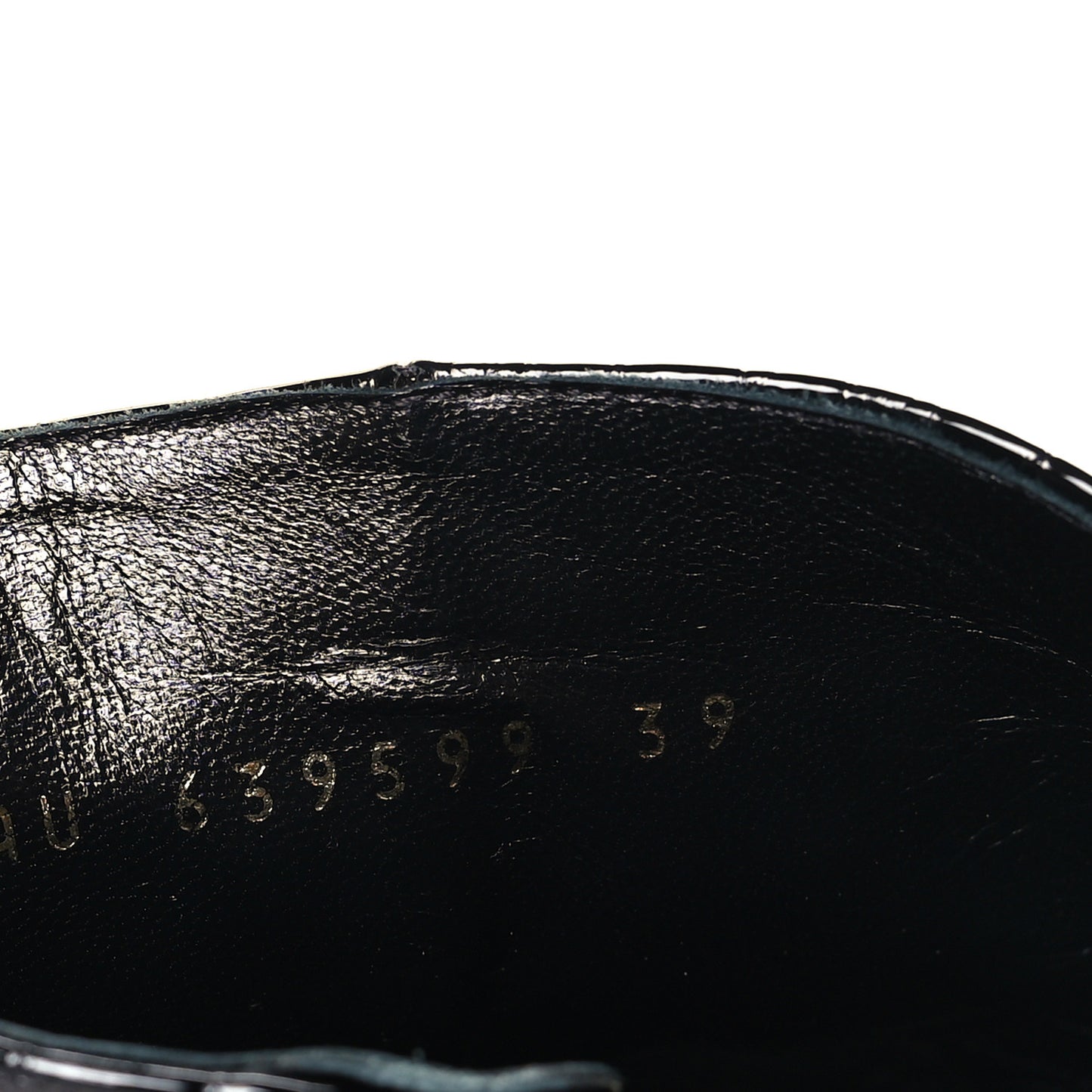 Alligator Embossed Patent Calfskin Opyum 110 Ankle Boots 39 Black