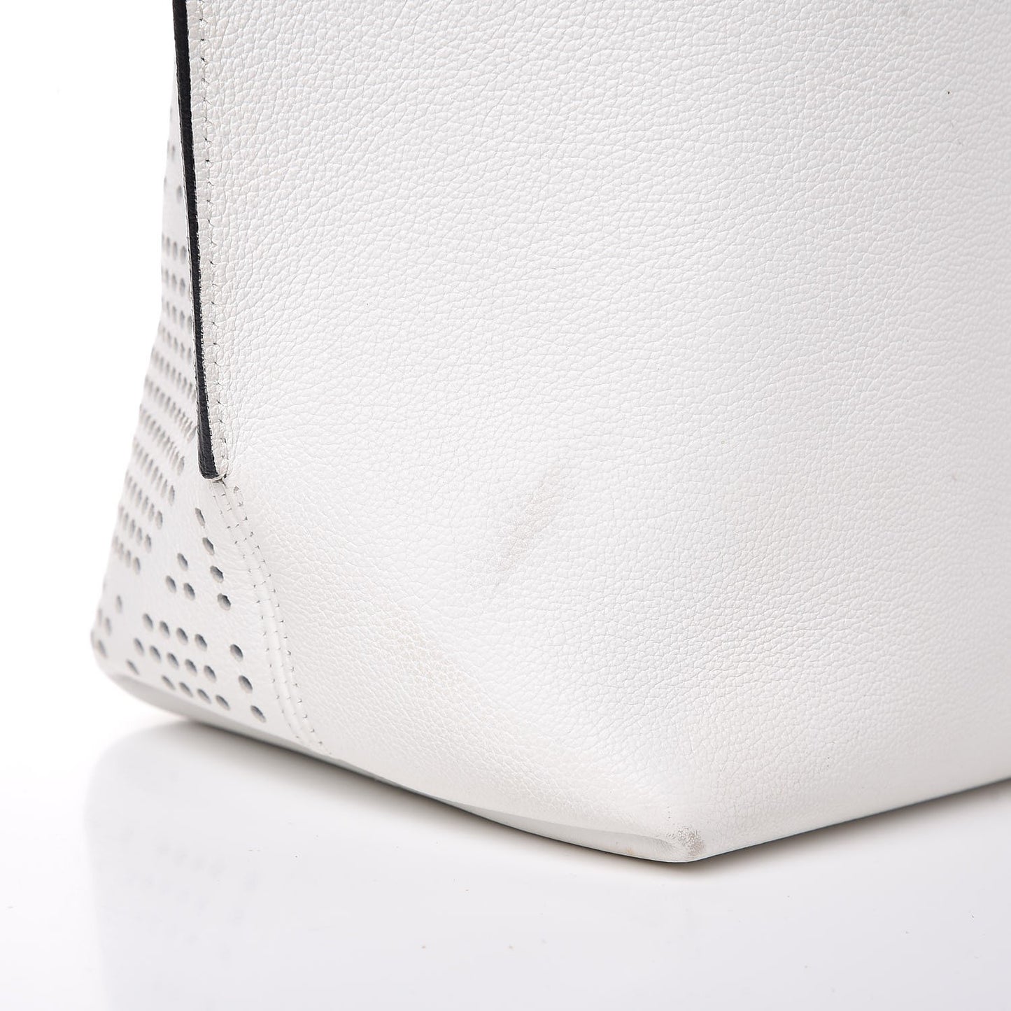 Calfskin Perforated Cannage Dioriva Tote White